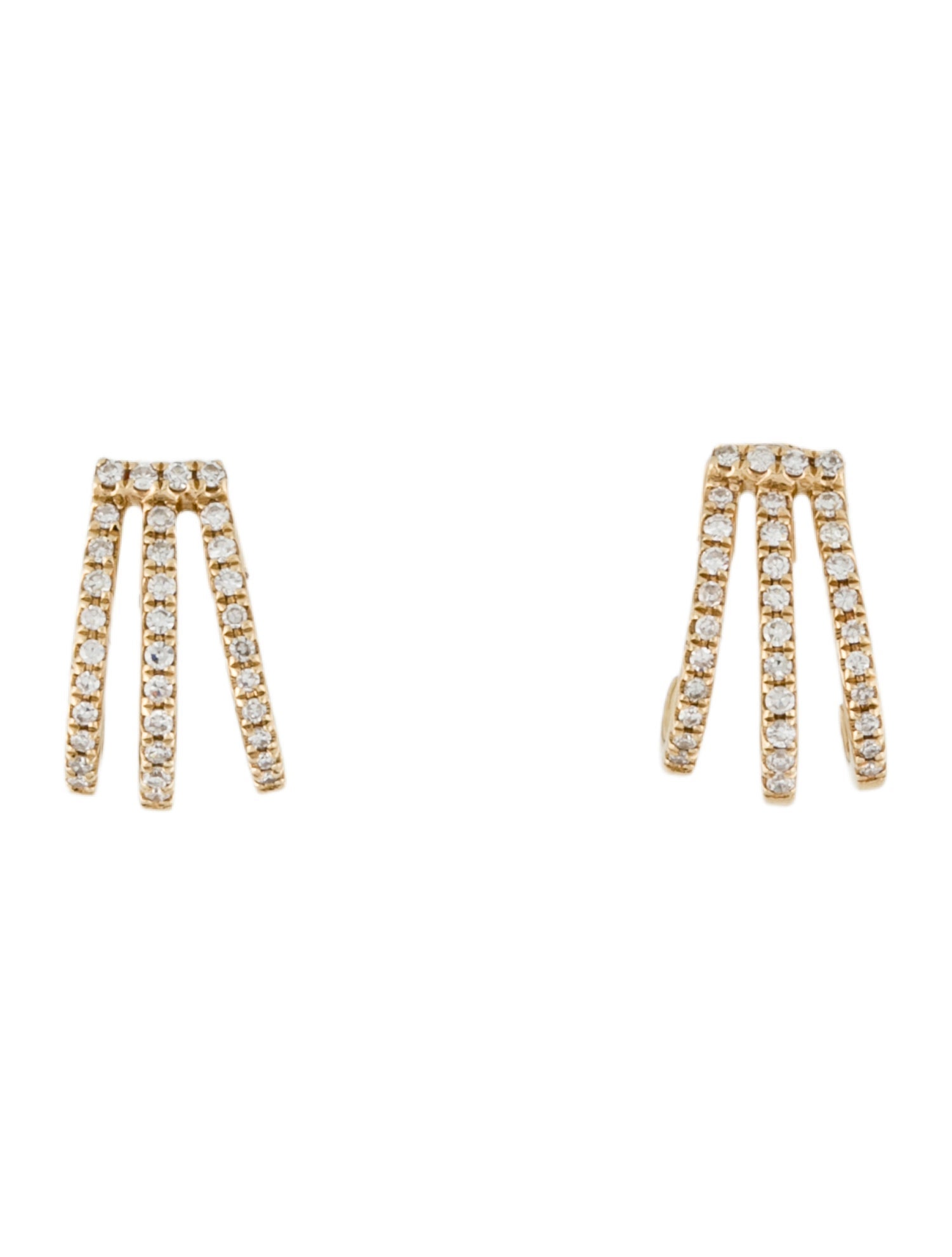 Earrings 14K Diamond Caged Stud