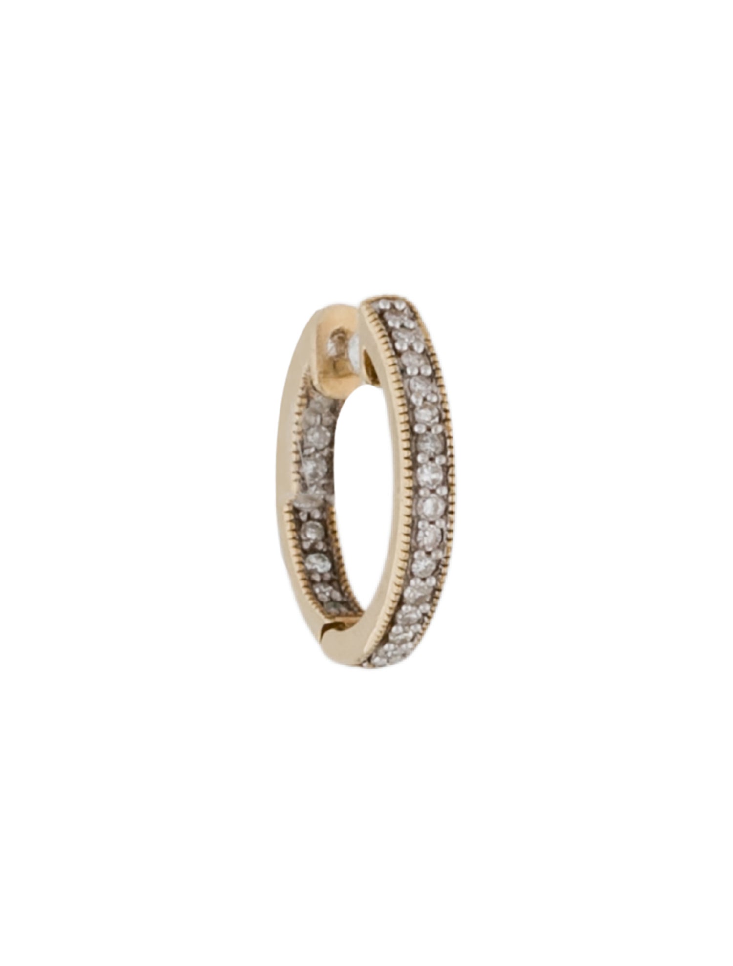 Earrings 14K Diamond Single Huggie Earring