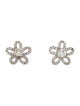 Earrings 18K Diamond Flower Stud Earrings
