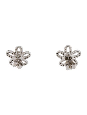 Earrings 18K Diamond Flower Stud Earrings