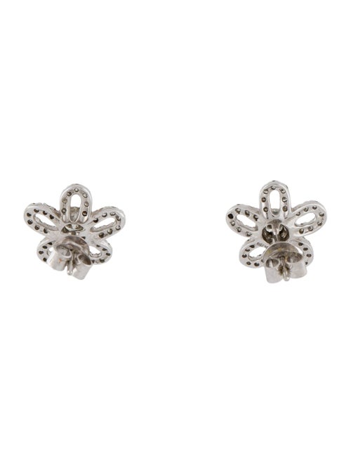 Earrings 18K Diamond Flower Stud Earrings