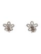 Earrings 18K Diamond Flower Stud Earrings