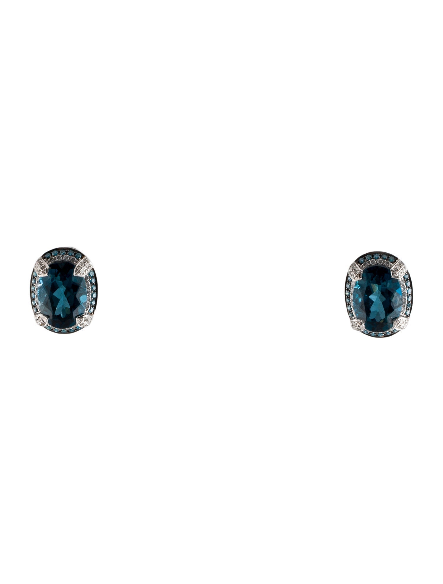 Earrings 14K 6.69ctw Topaz & Diamond Earclip Earrings