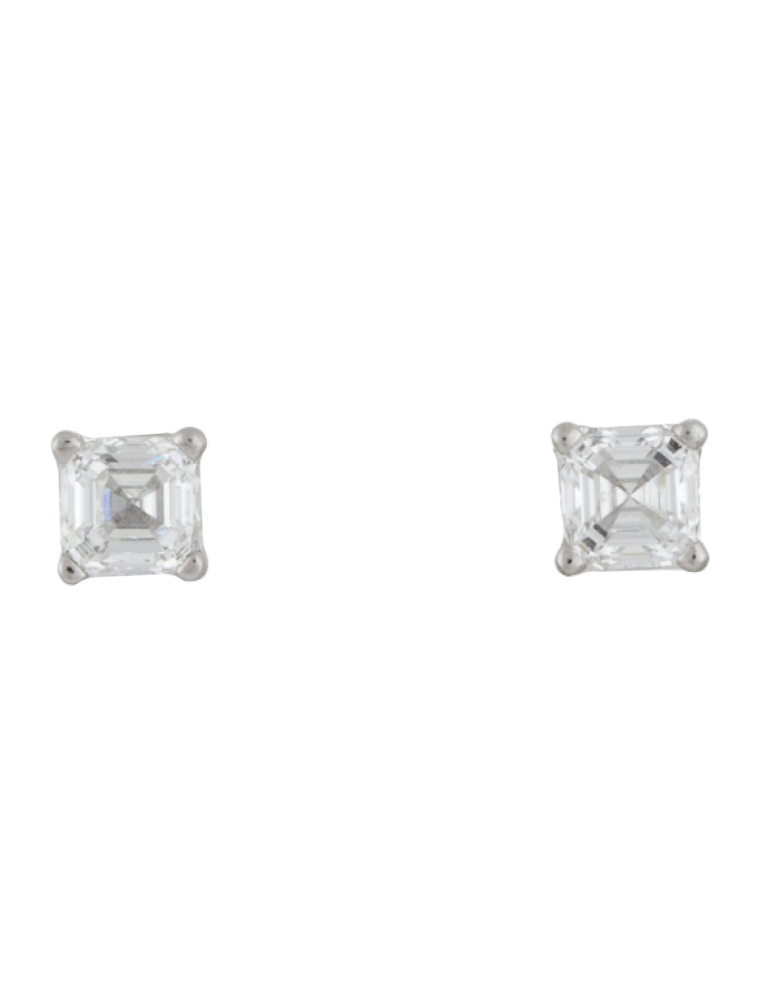 Earrings Platinum 1.01ctw Diamond Stud