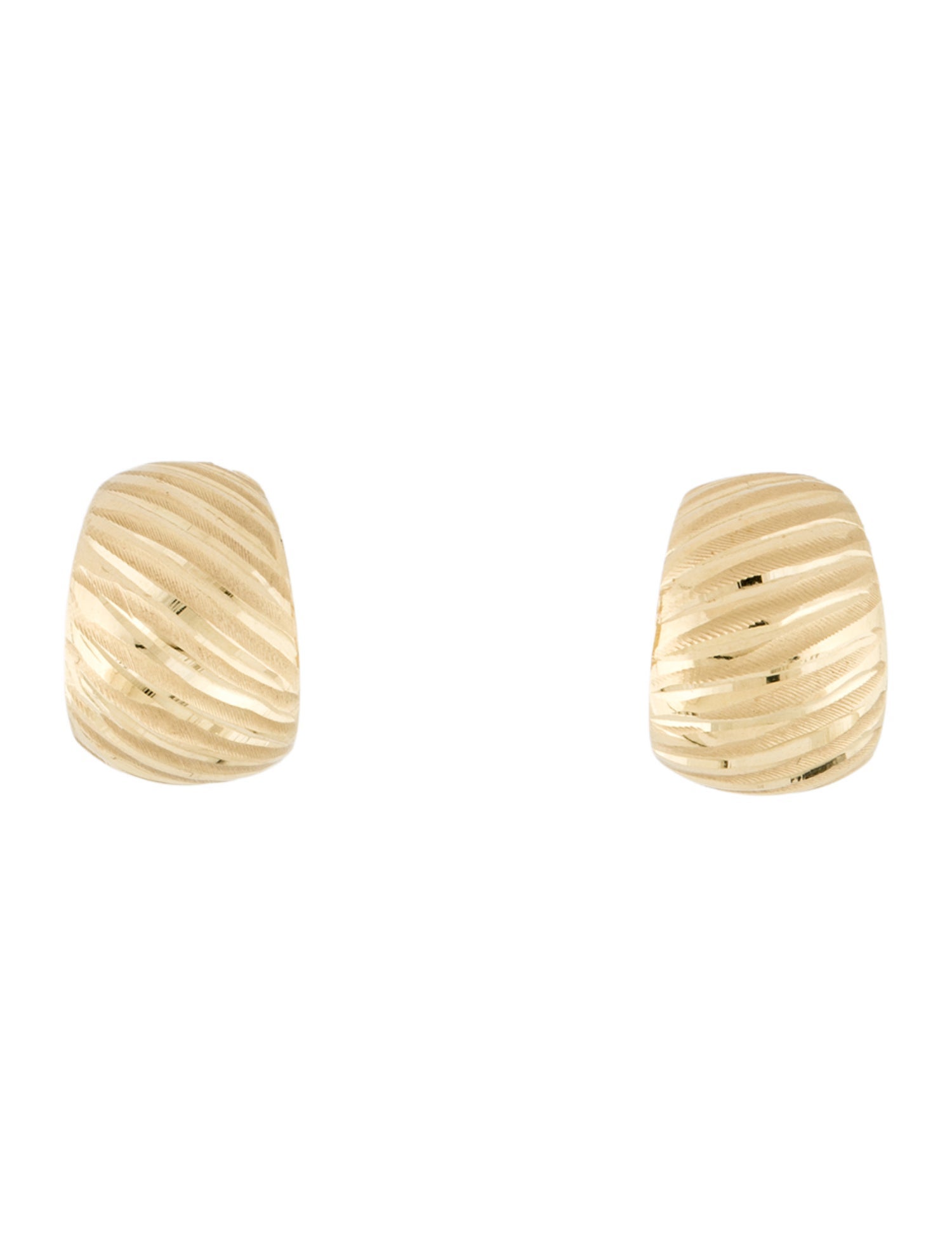 Earrings 14K Textured Earclips