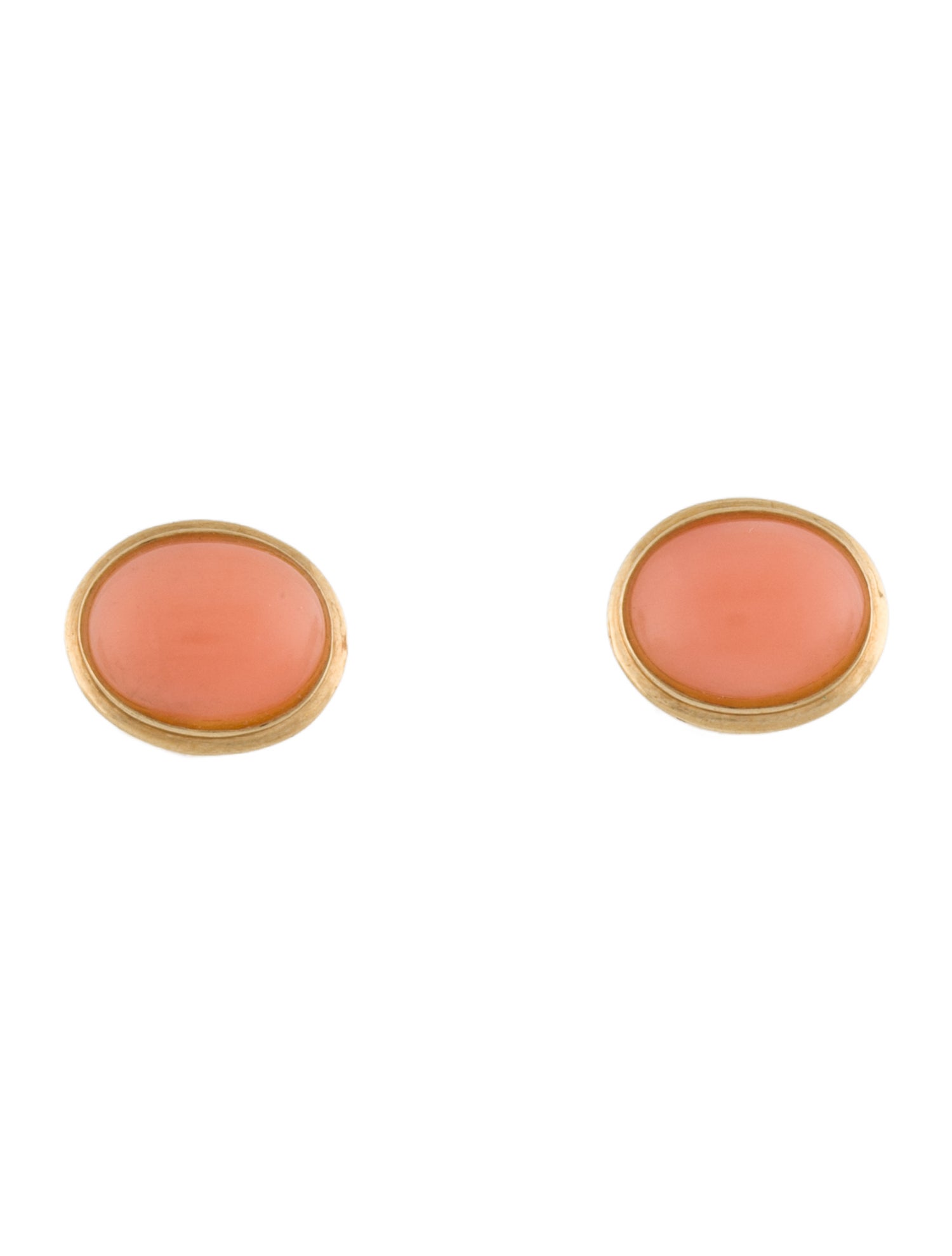 Earrings 14K Coral Stud