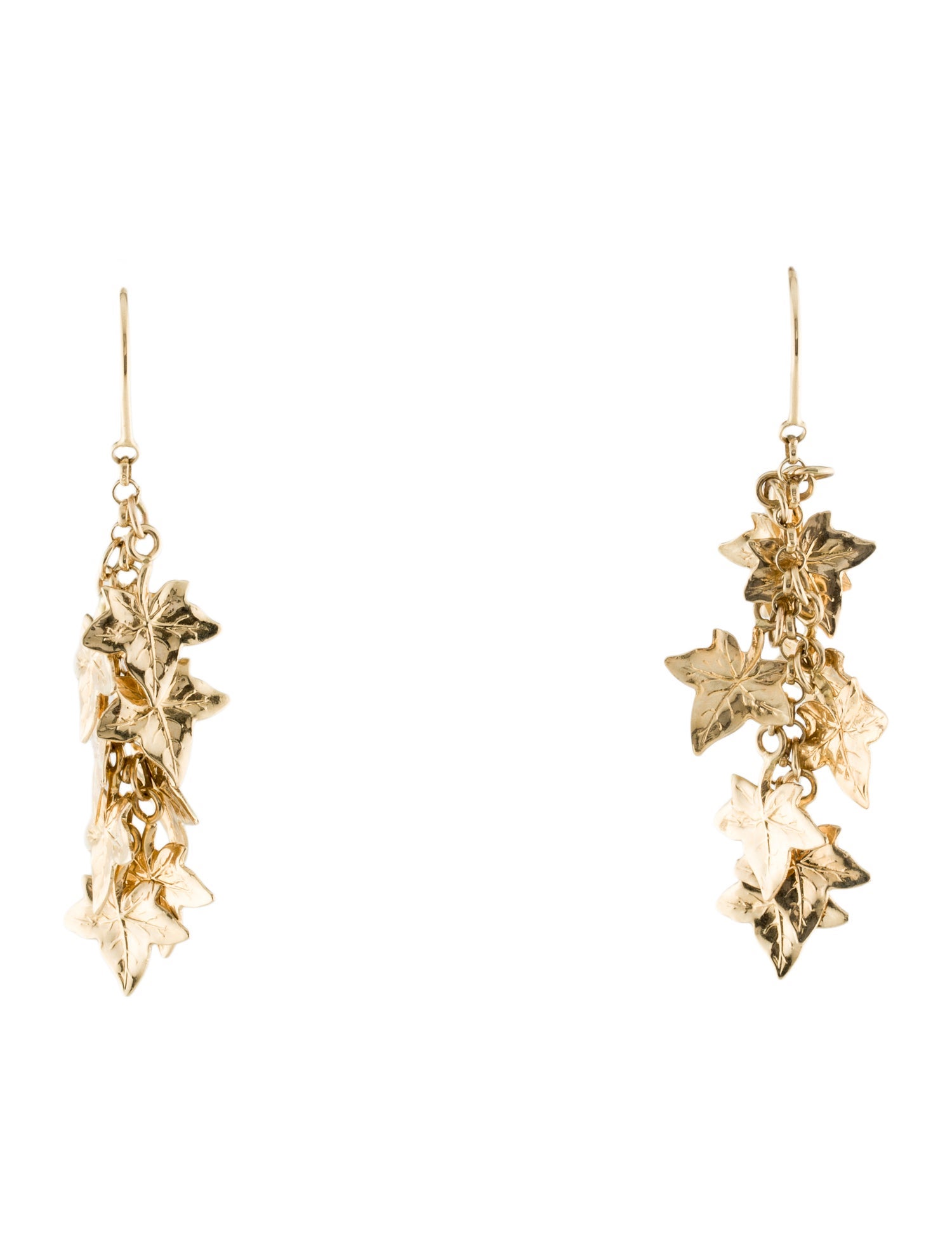 Earrings 14K Ivy Leaf Drop