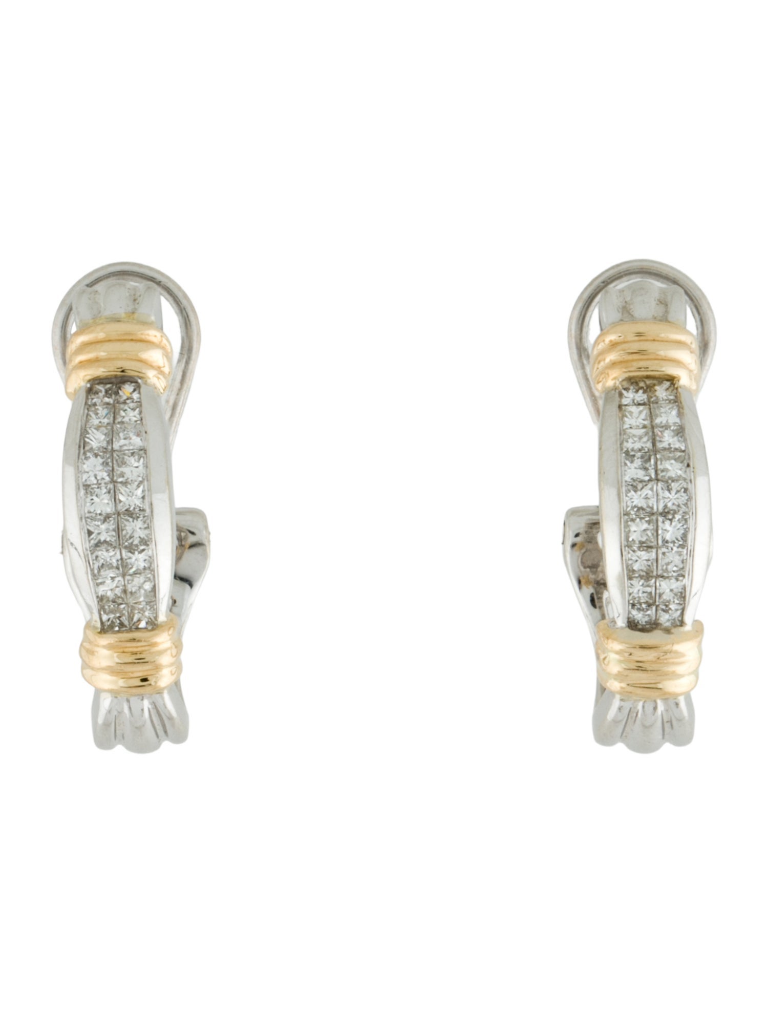 Earrings 14K Two-Tone Diamond Drop Earring