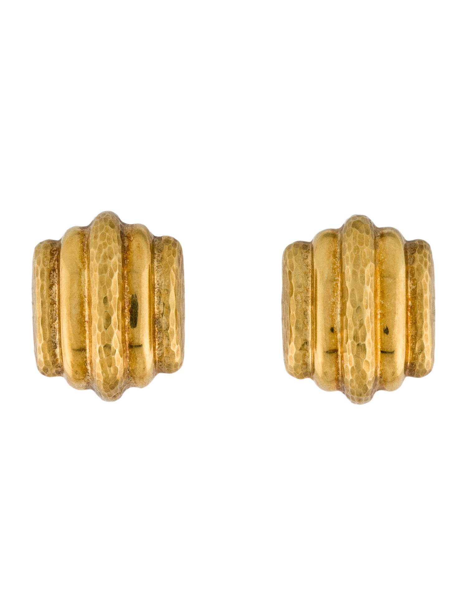Earrings Rudolf Friedmann 18K Textured Earclips