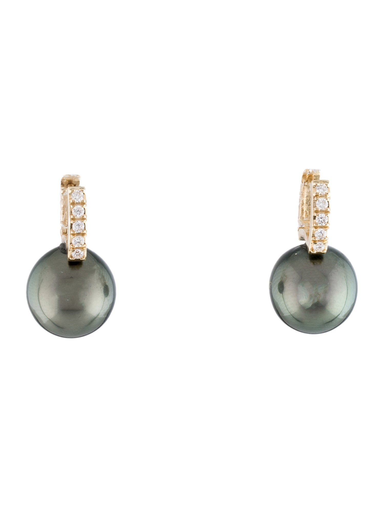 Earrings 14K Pearl & Diamond Drop