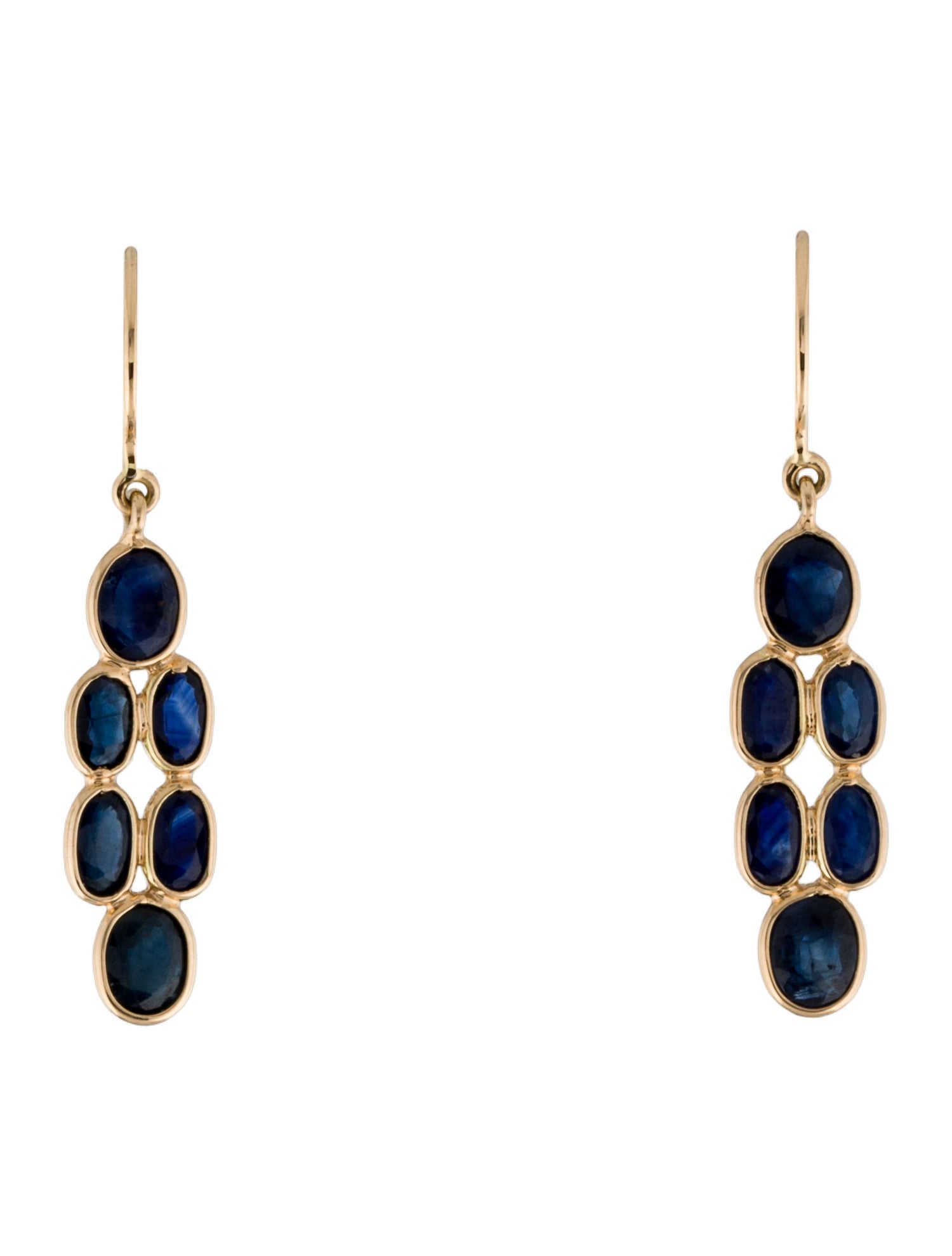 Earrings 14K 2.49ctw Sapphire Drop