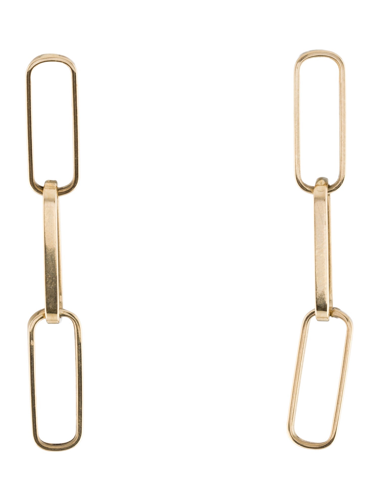 Earrings 14K Paperclip Chain Drop Earrings