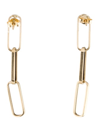 Earrings 14K Paperclip Chain Drop Earrings