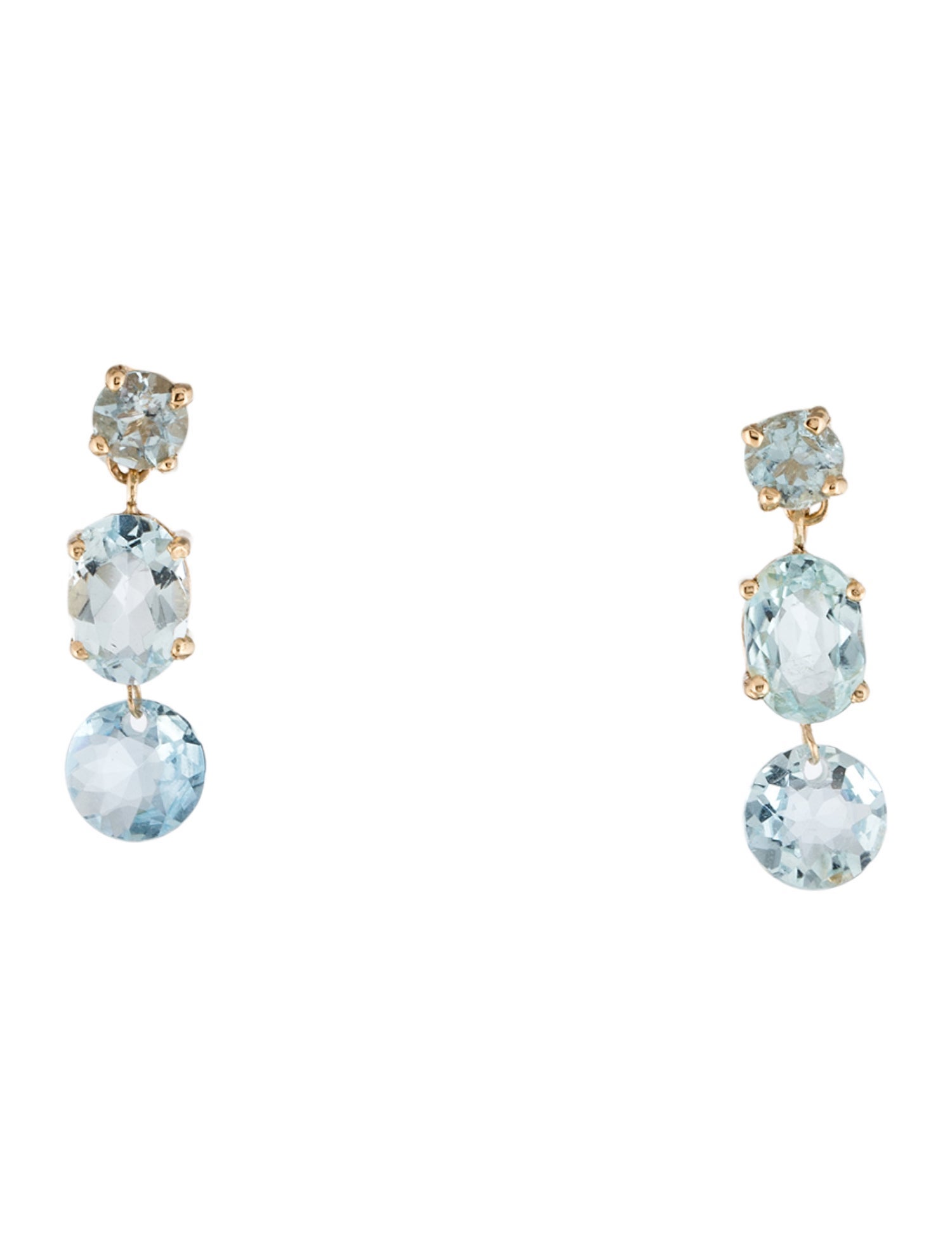 Earrings 14K Aquamarine Drop