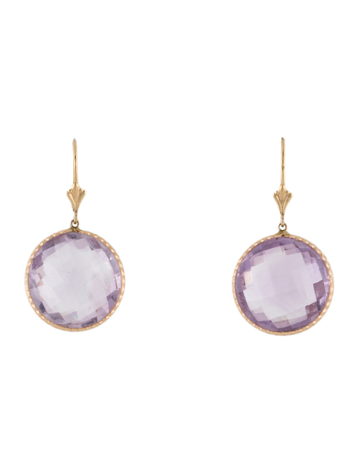 Earrings 14K Amethyst Drop