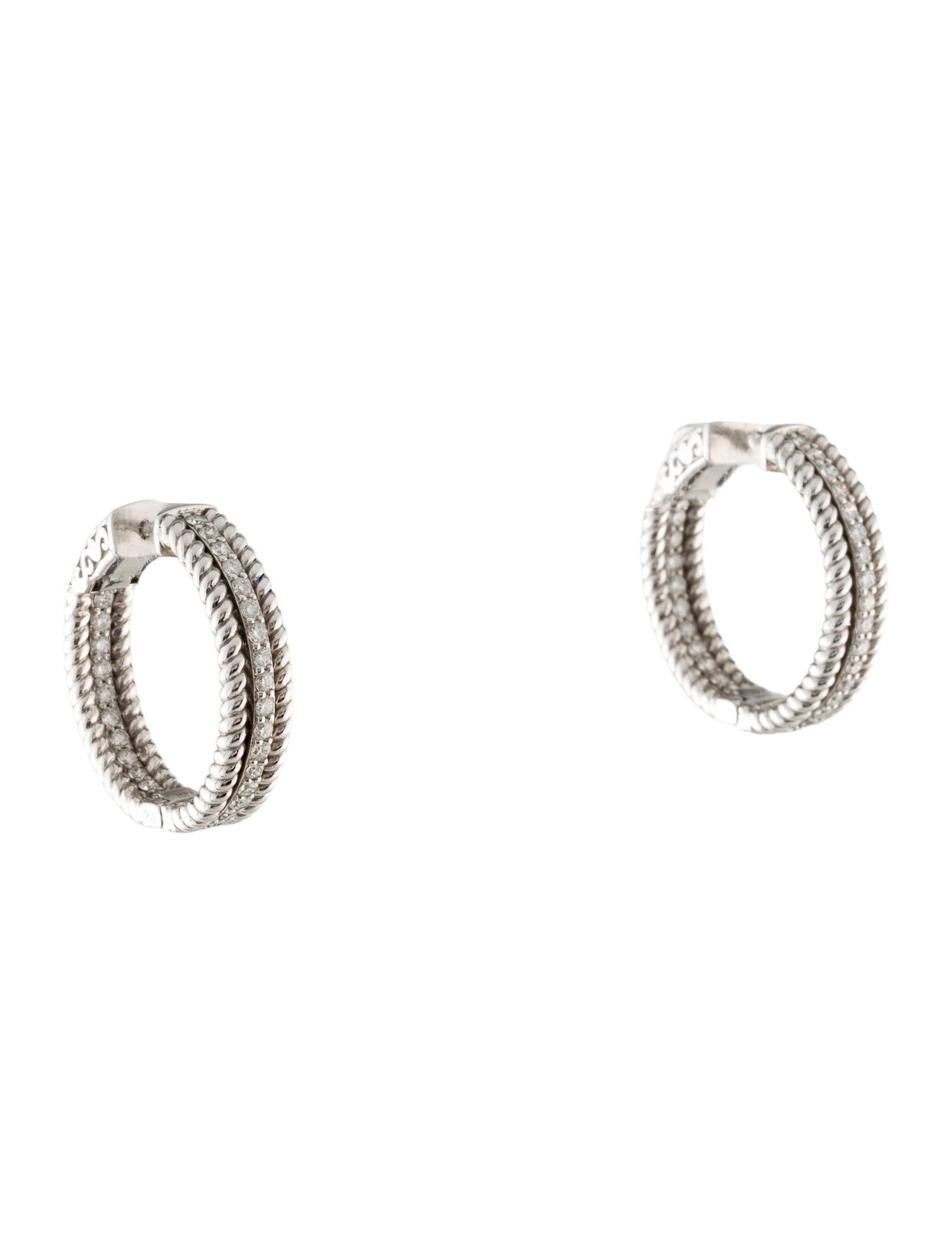 Earrings 14K Diamond Hoops