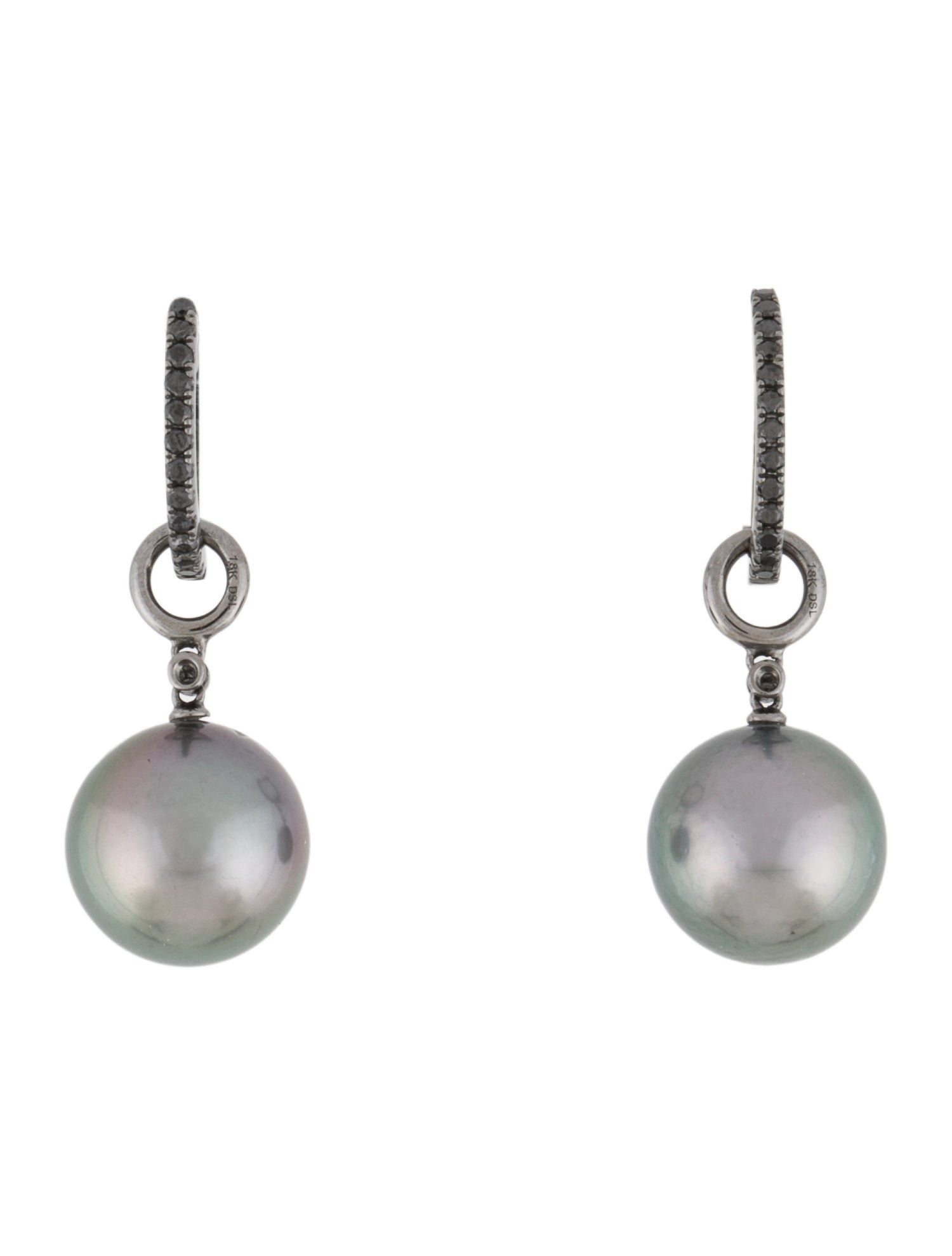 Earrings 14K Pearl & Diamond Drop