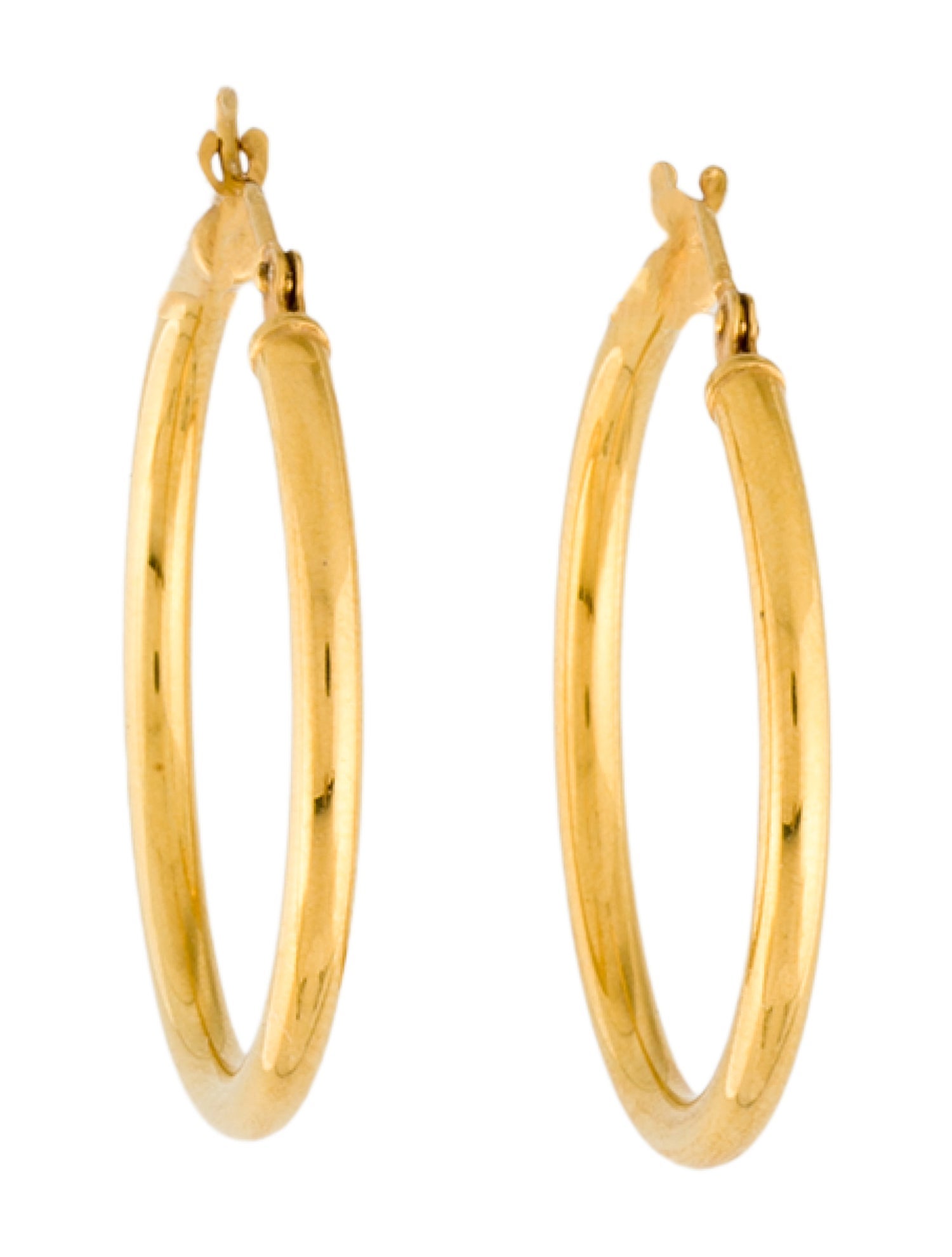 Earrings 14K Classic Hinge Hoops