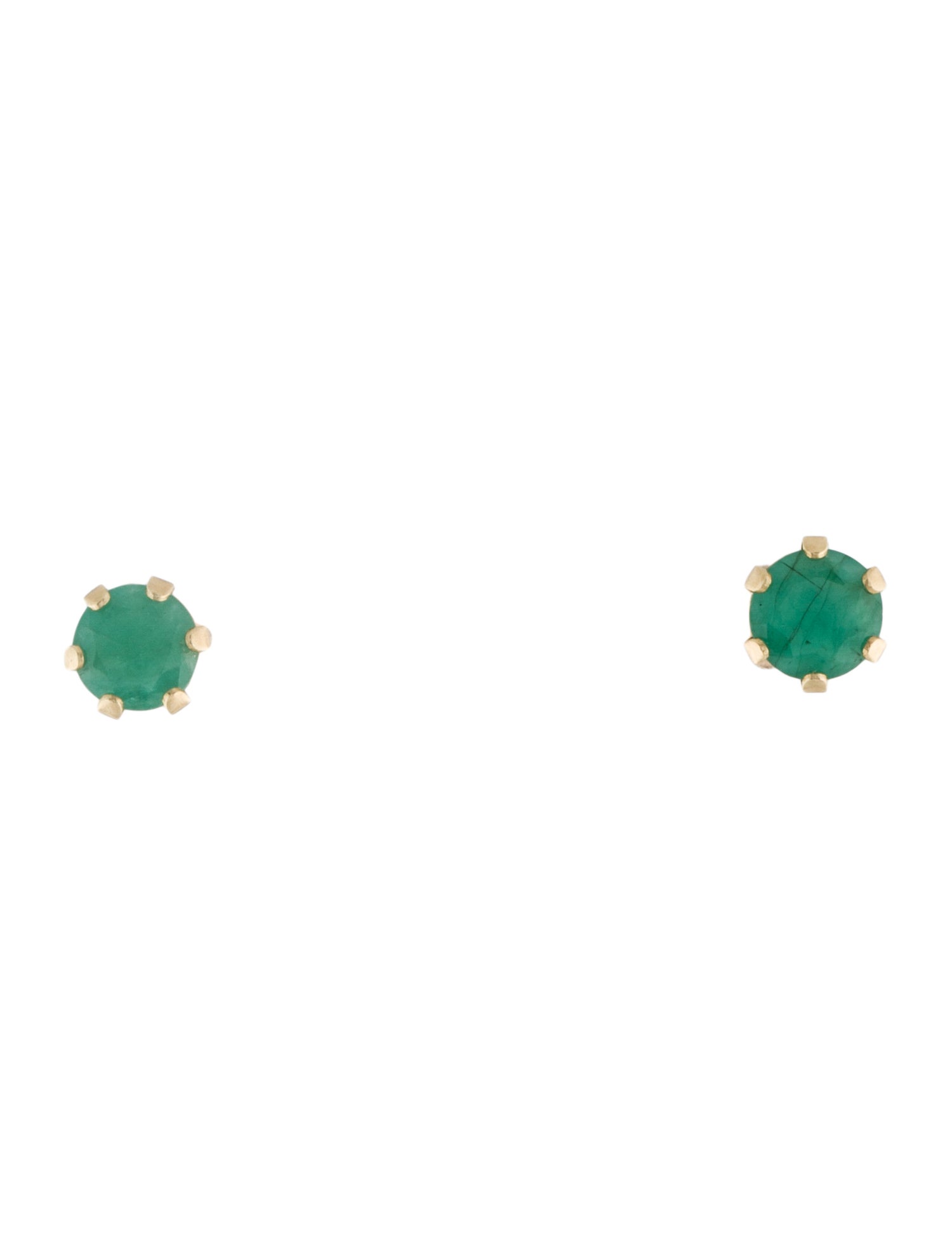 Earrings 14K Emerald Stud Earrings