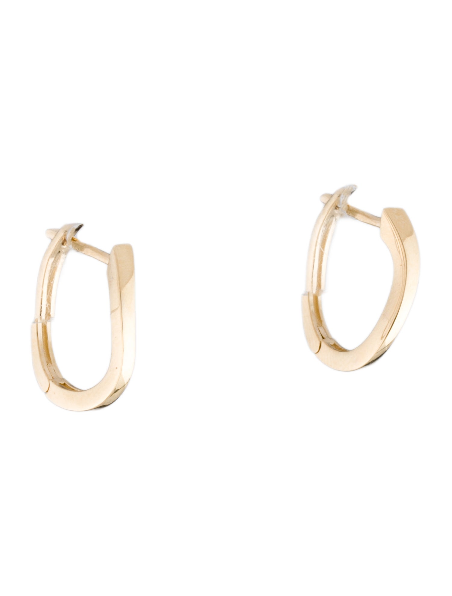 Earrings 14K Wavy Small Hoop Earrings