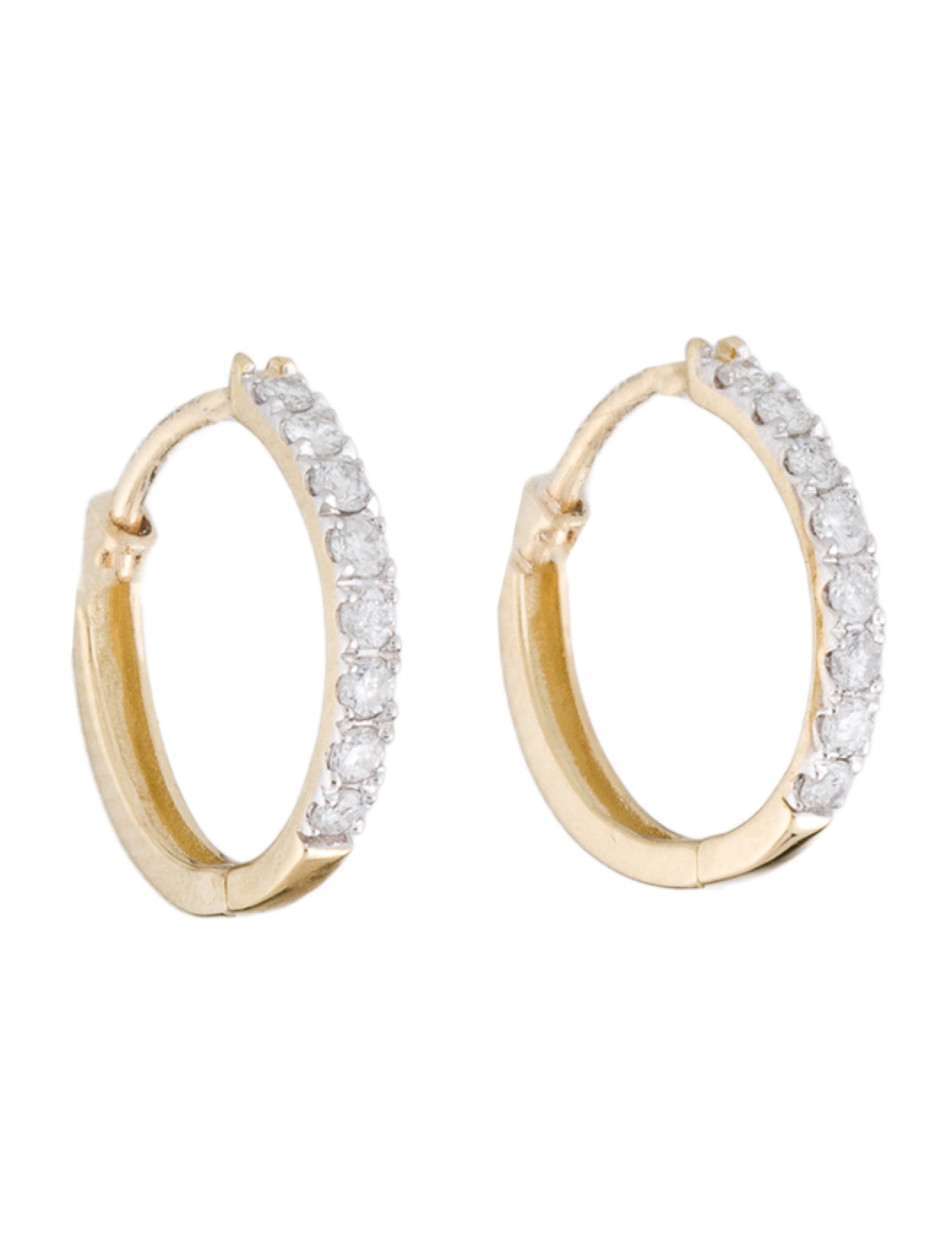 Earrings 14K Diamond Hoop