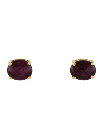 Earrings 18K Star Ruby Stud Earrings