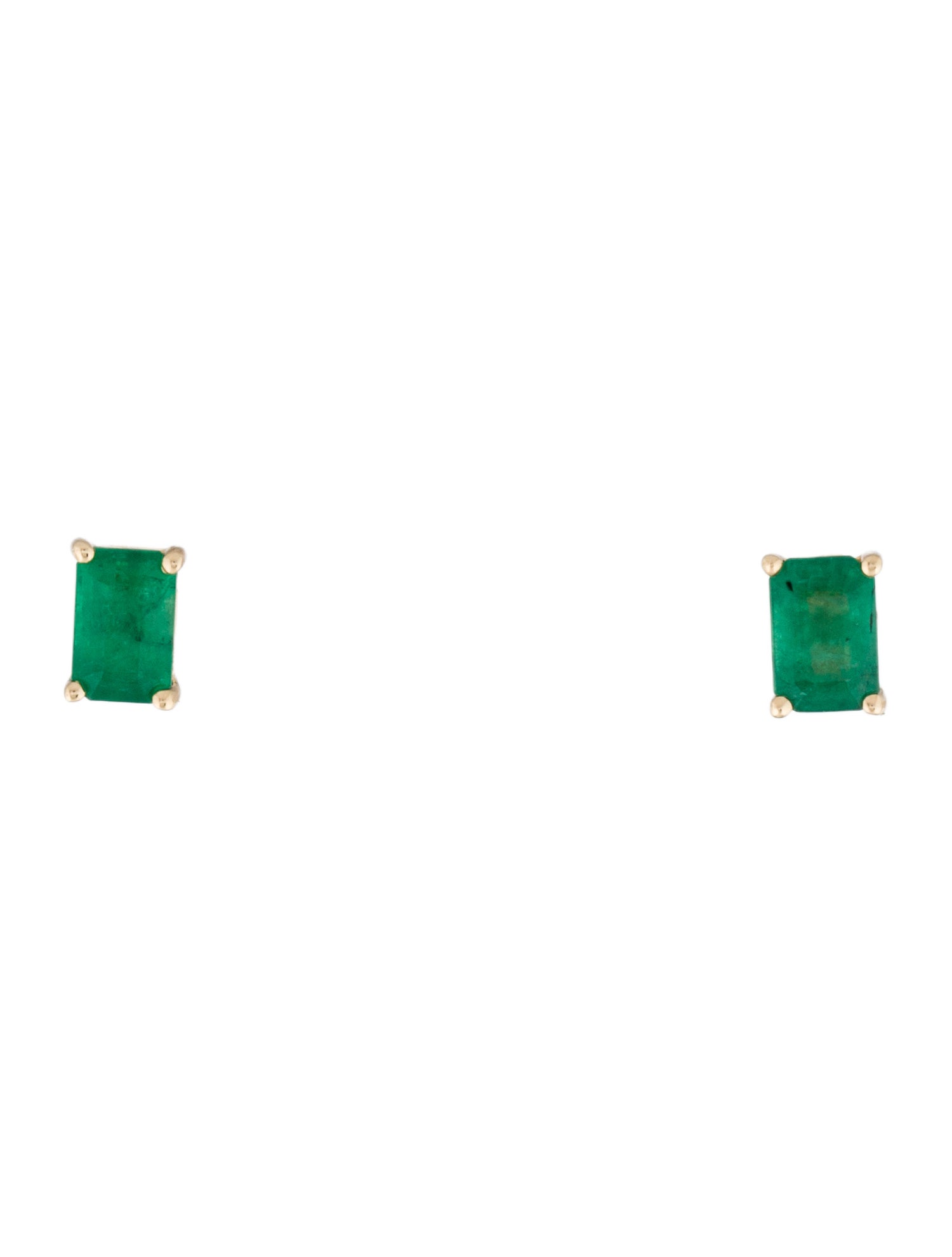 Earrings 14K Emerald Stud