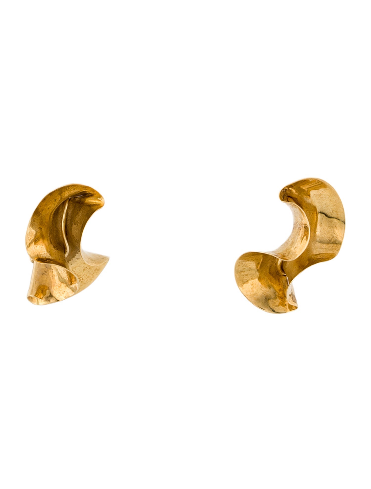 Earrings 18K Swirl Drop