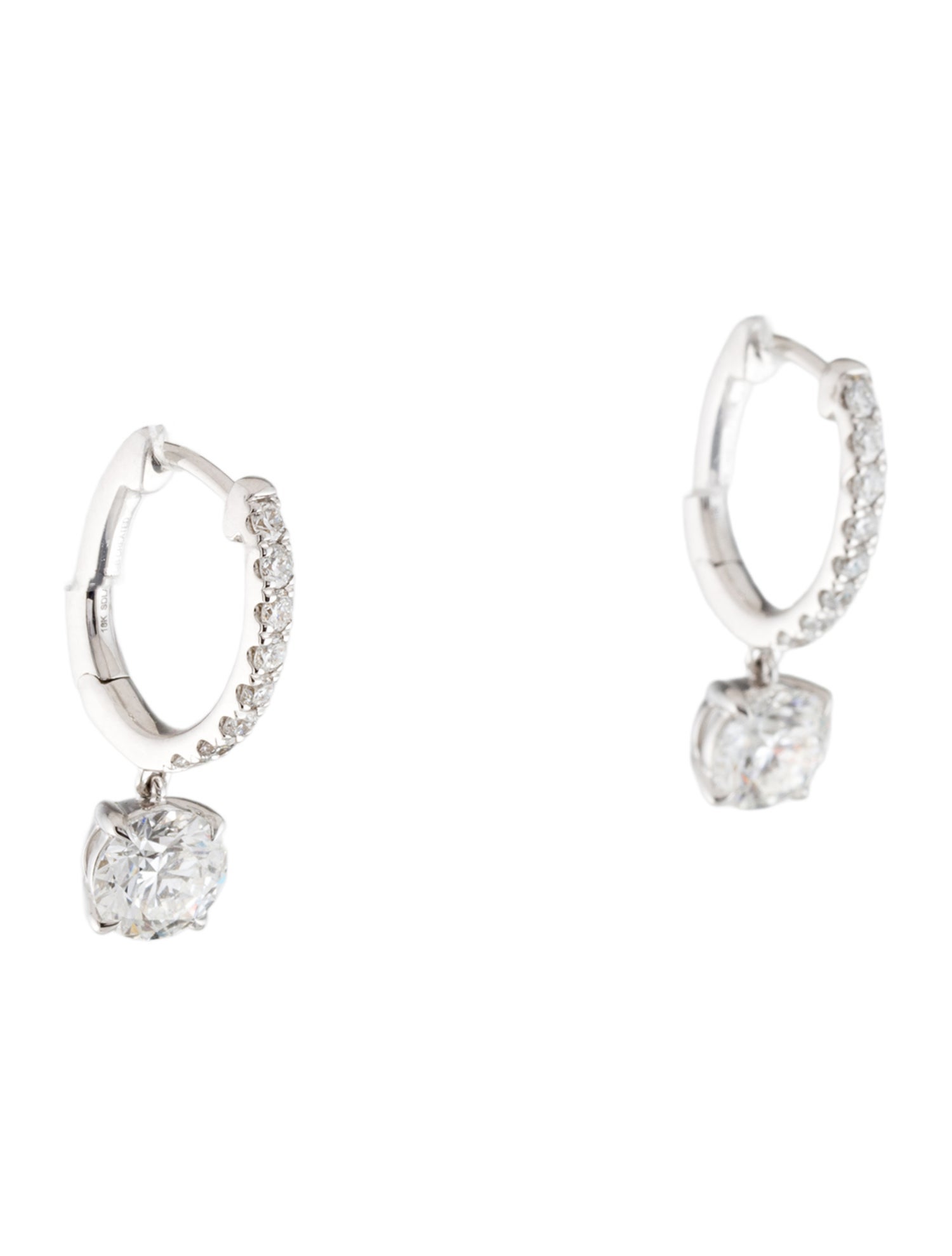 Earrings 18K 3.06ctw Lab-Grown Diamond Drop Earrings