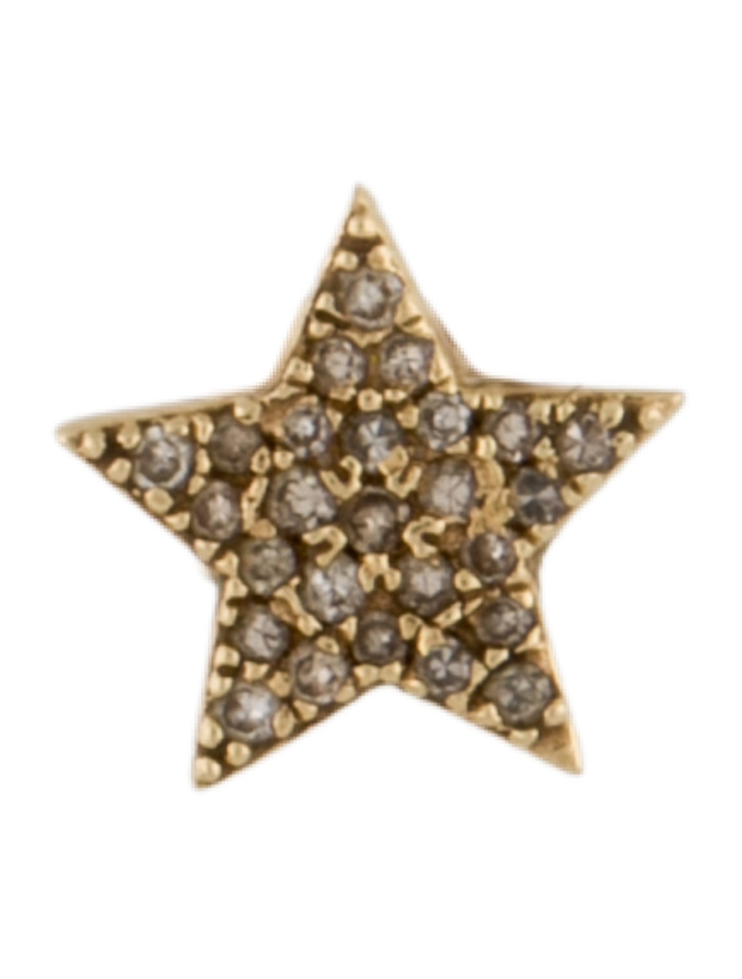 Earrings 14K Diamond Single Star Earring
