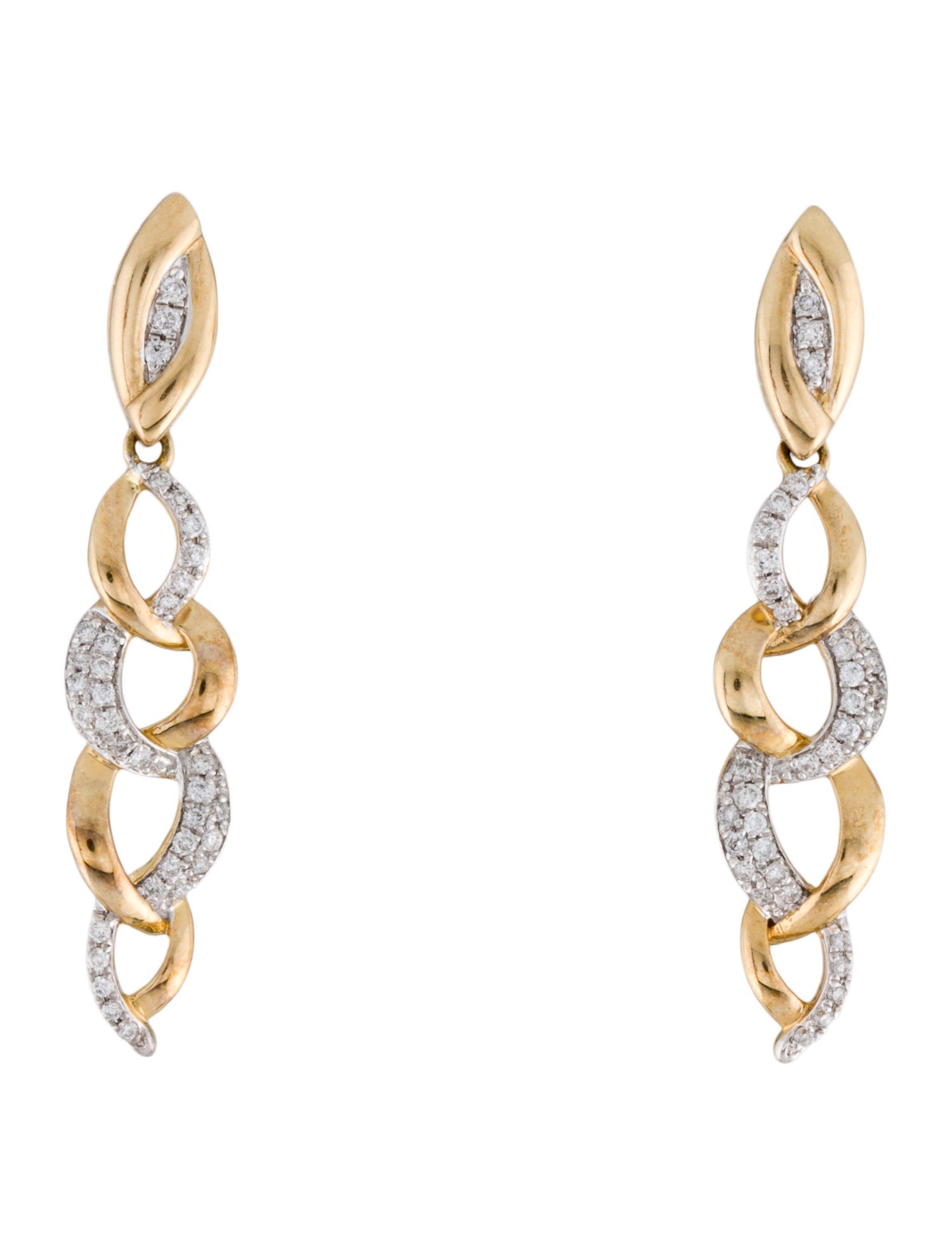 Earrings 14K Drop Link