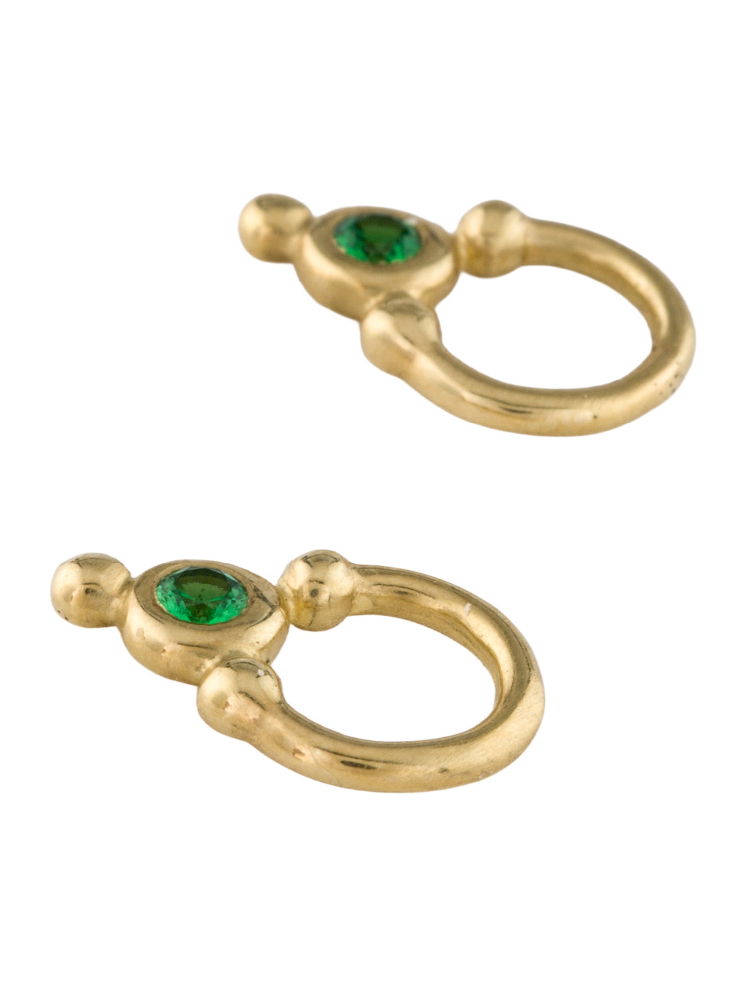 Earrings 18K Tsavorite Horseshoe Earring Enhancers