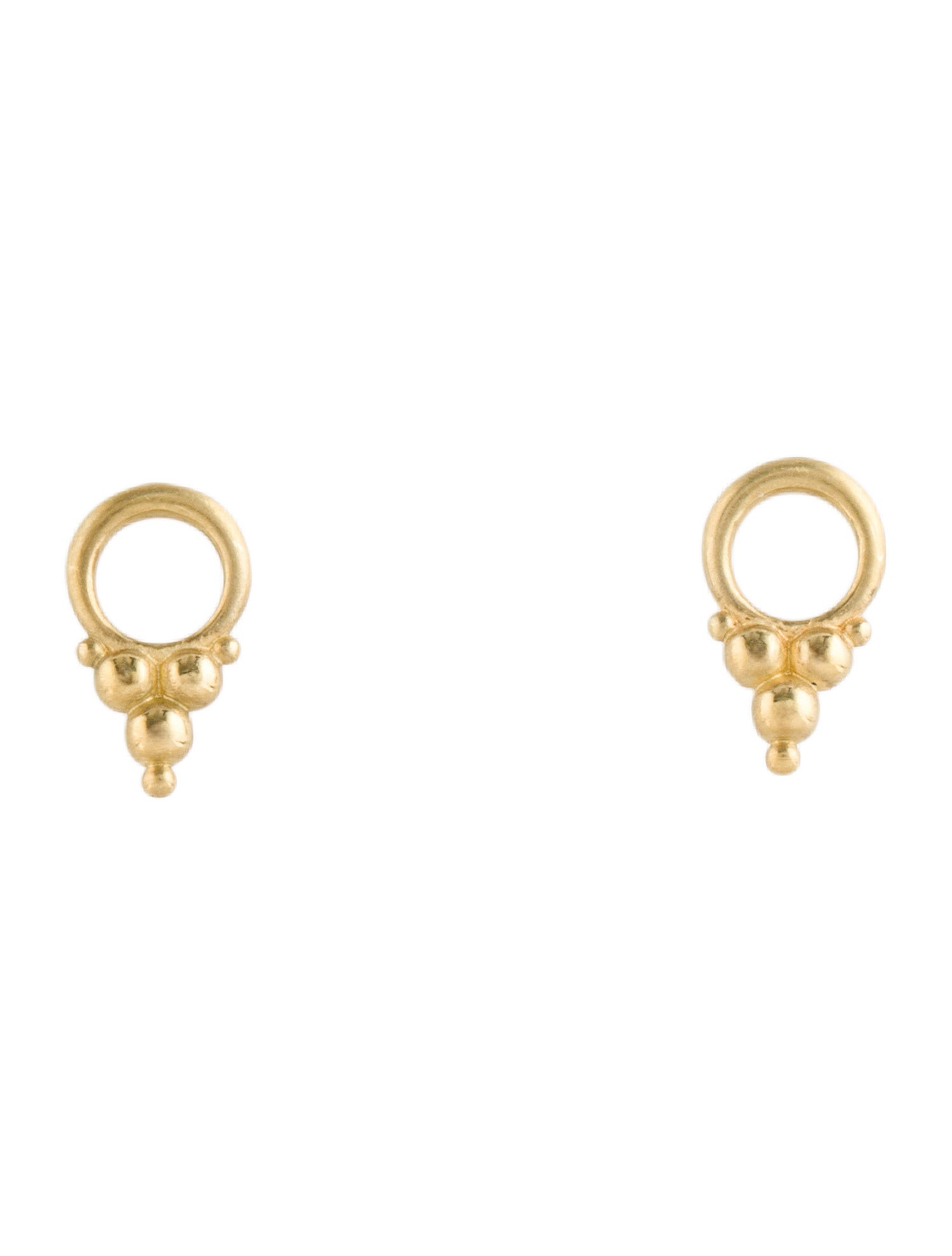 Earrings 18K Beaded Small Enhancer