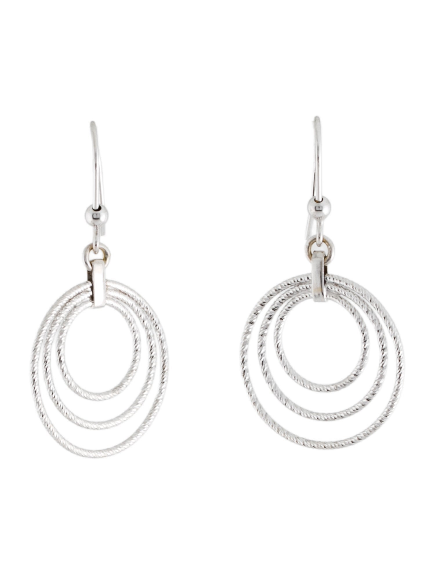 Earrings 14K Textured Drop