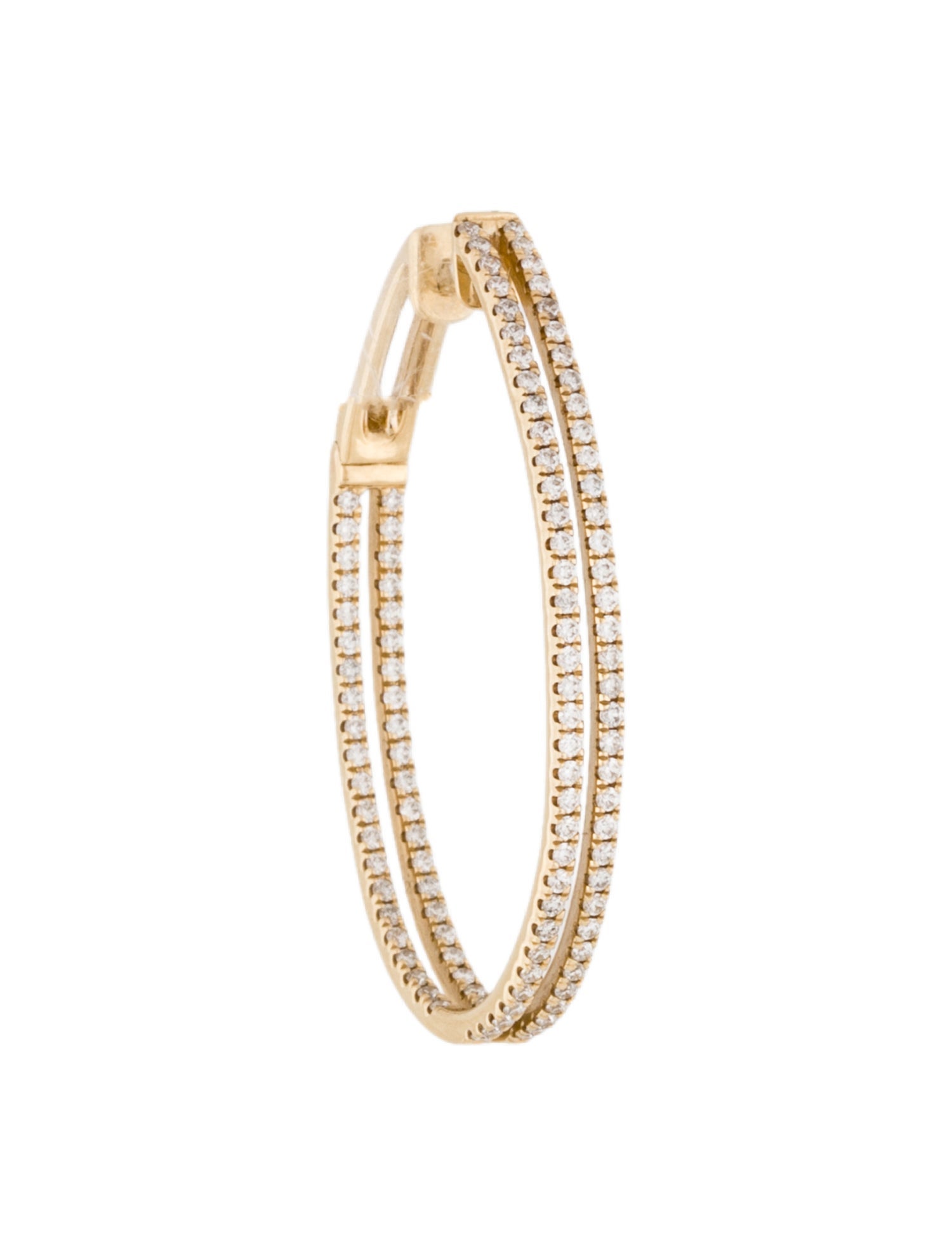 Earrings 14K Diamond Pavé Single Hoop Earring