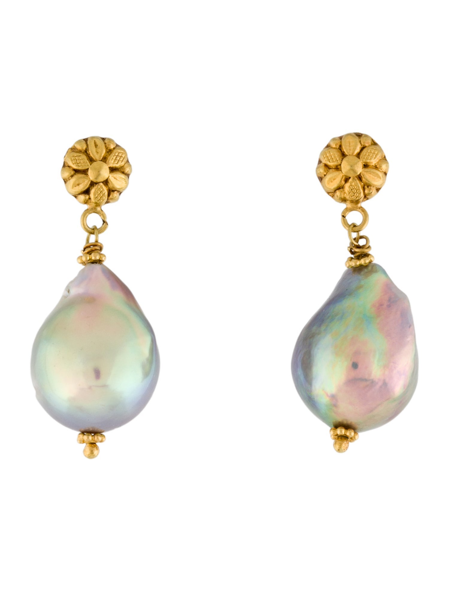Earrings 18K Cultured Pearl Drop