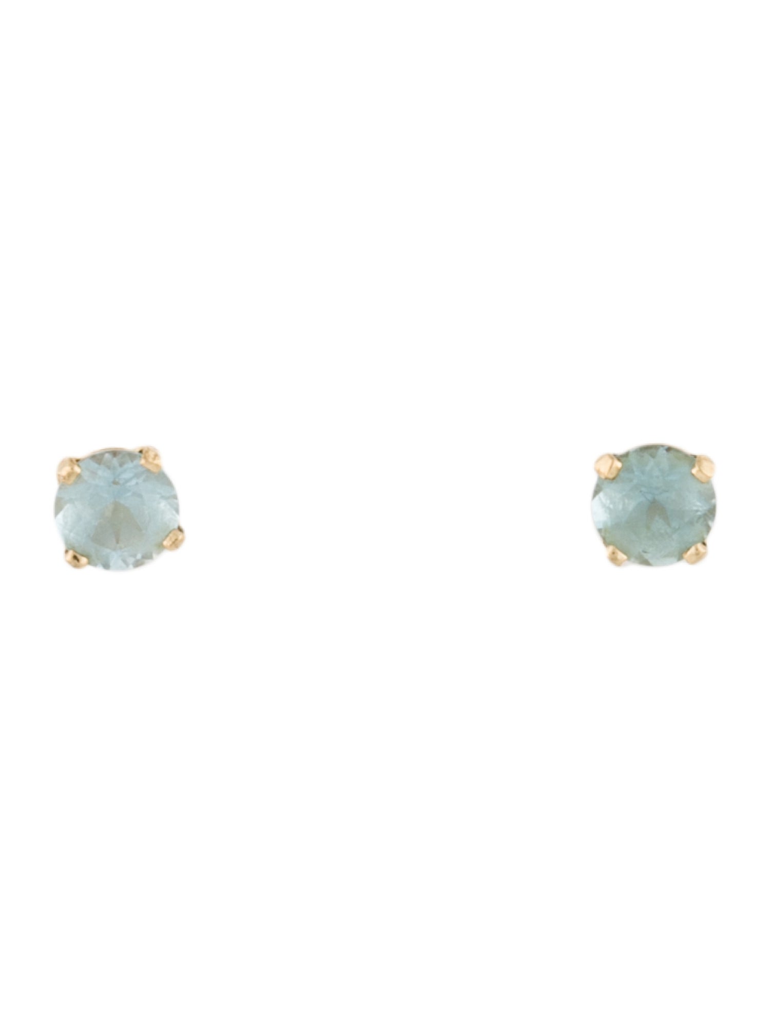 Earrings 14K Aquamarine Stud