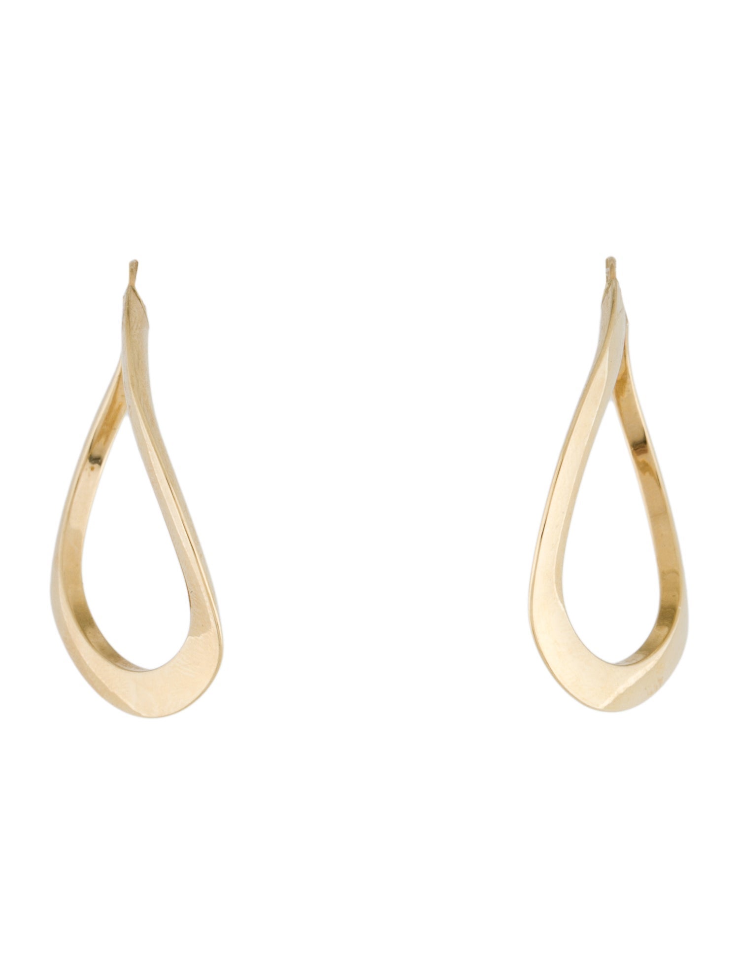 Earrings 14K Wavy Hoop