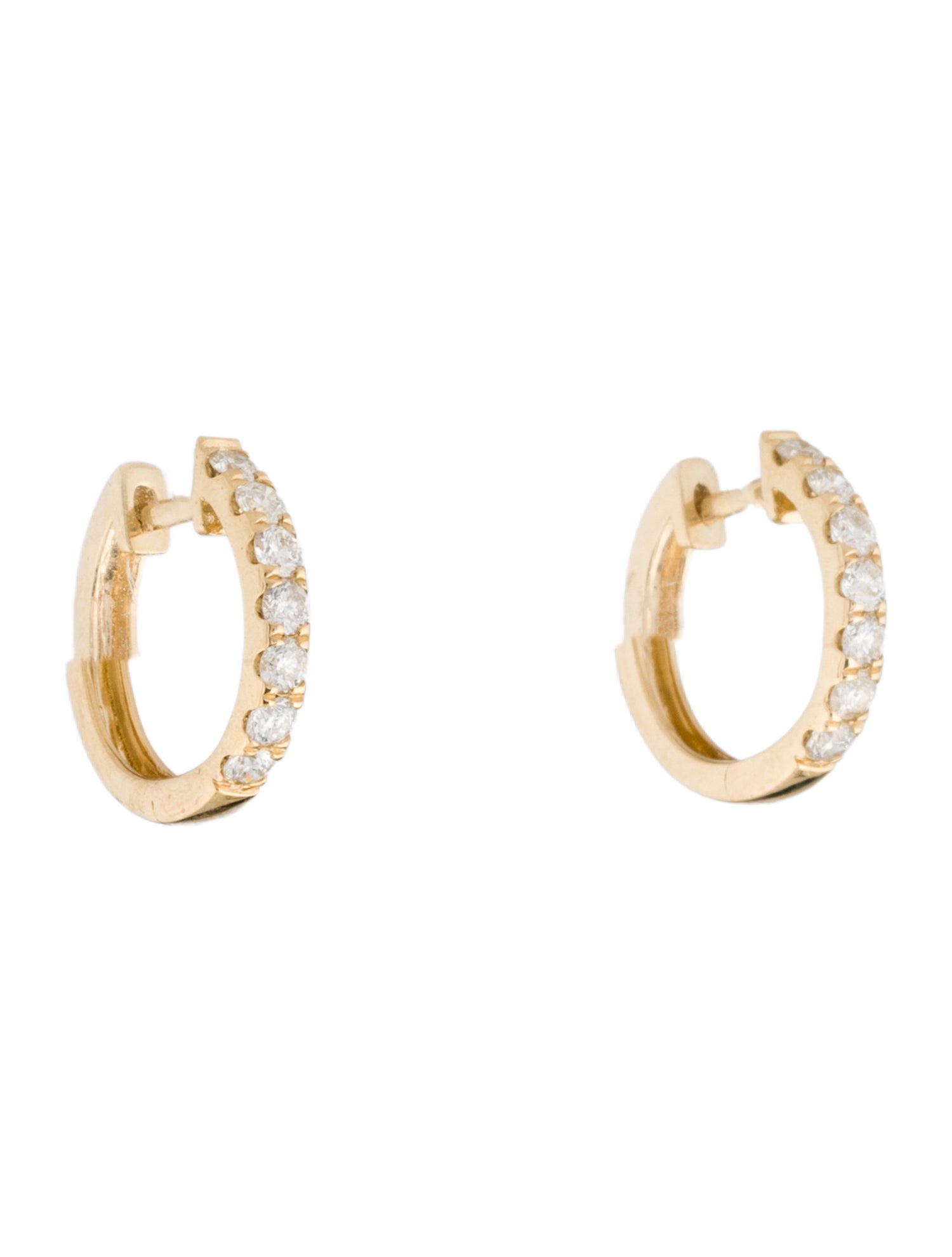 Earrings 14K Diamond Huggies