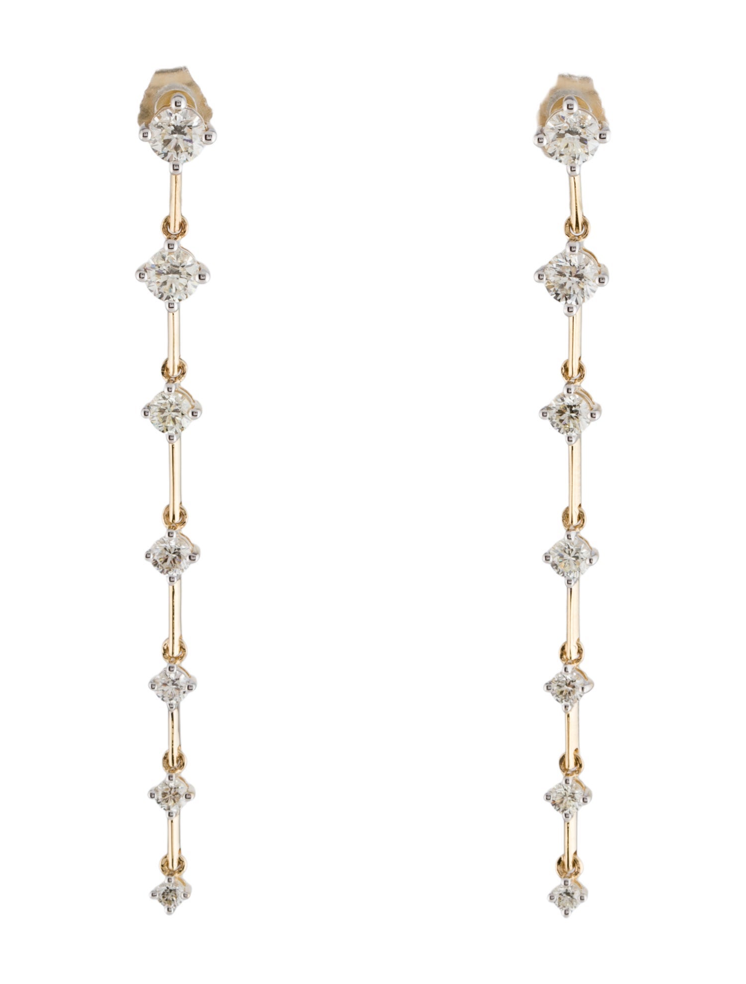 Earrings 14K 1.05ctw Diamond Drop Earrings