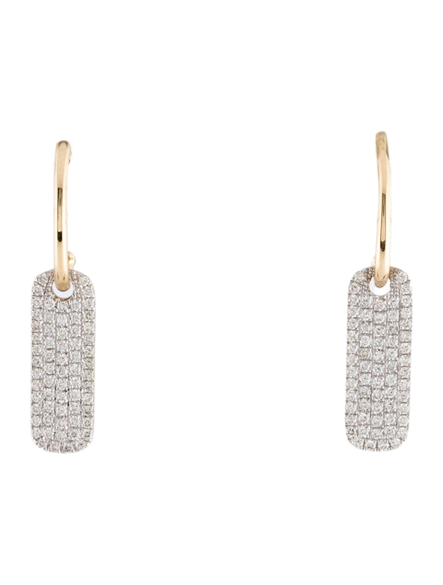 Earrings 14K Diamond Tag Drop
