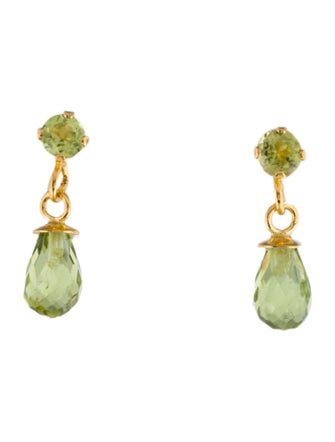 Earrings 14K Peridot Drop Earrings