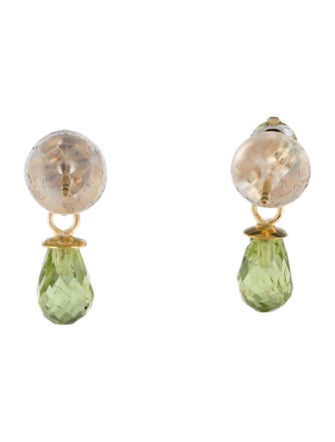 Earrings 14K Peridot Drop Earrings