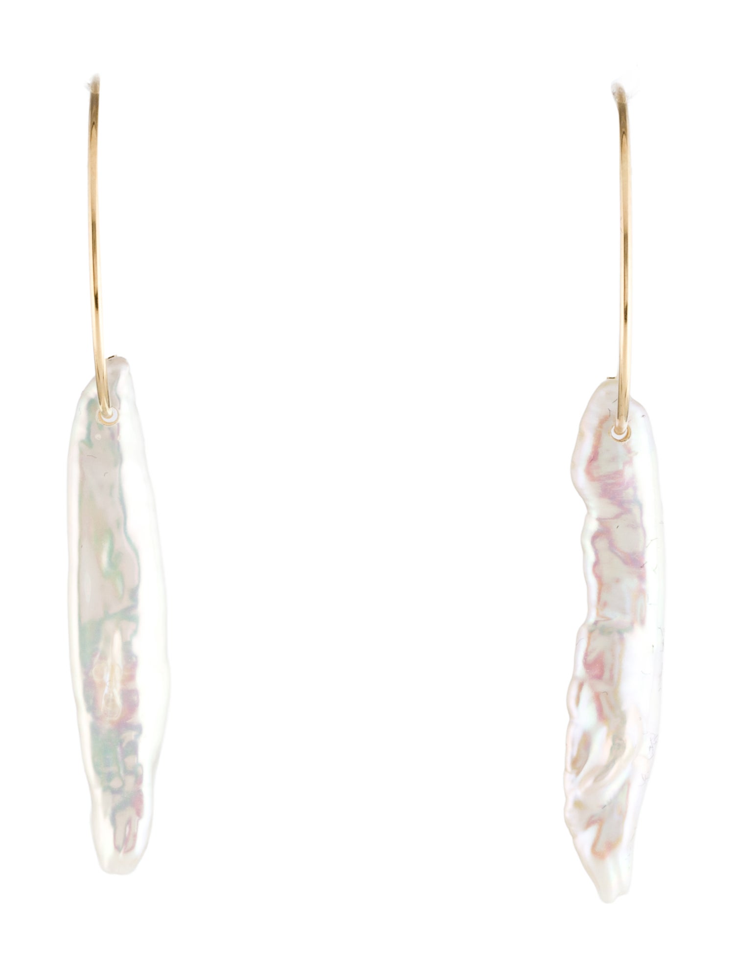 Earrings 14K Pearl Hoop Drop