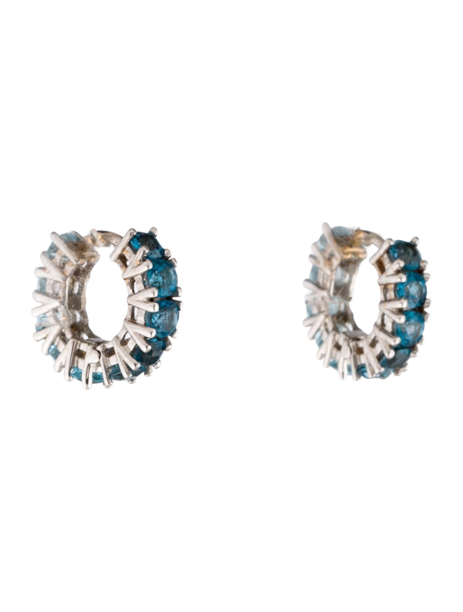 Earrings 14K Topaz Huggies