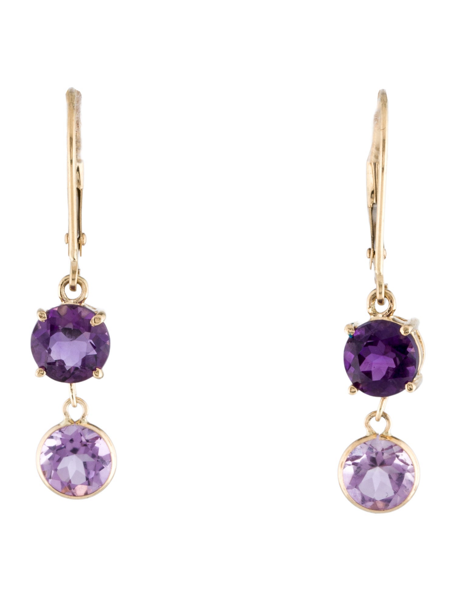 Earrings 14K 2.44ctw Amethyst Drop Earrings