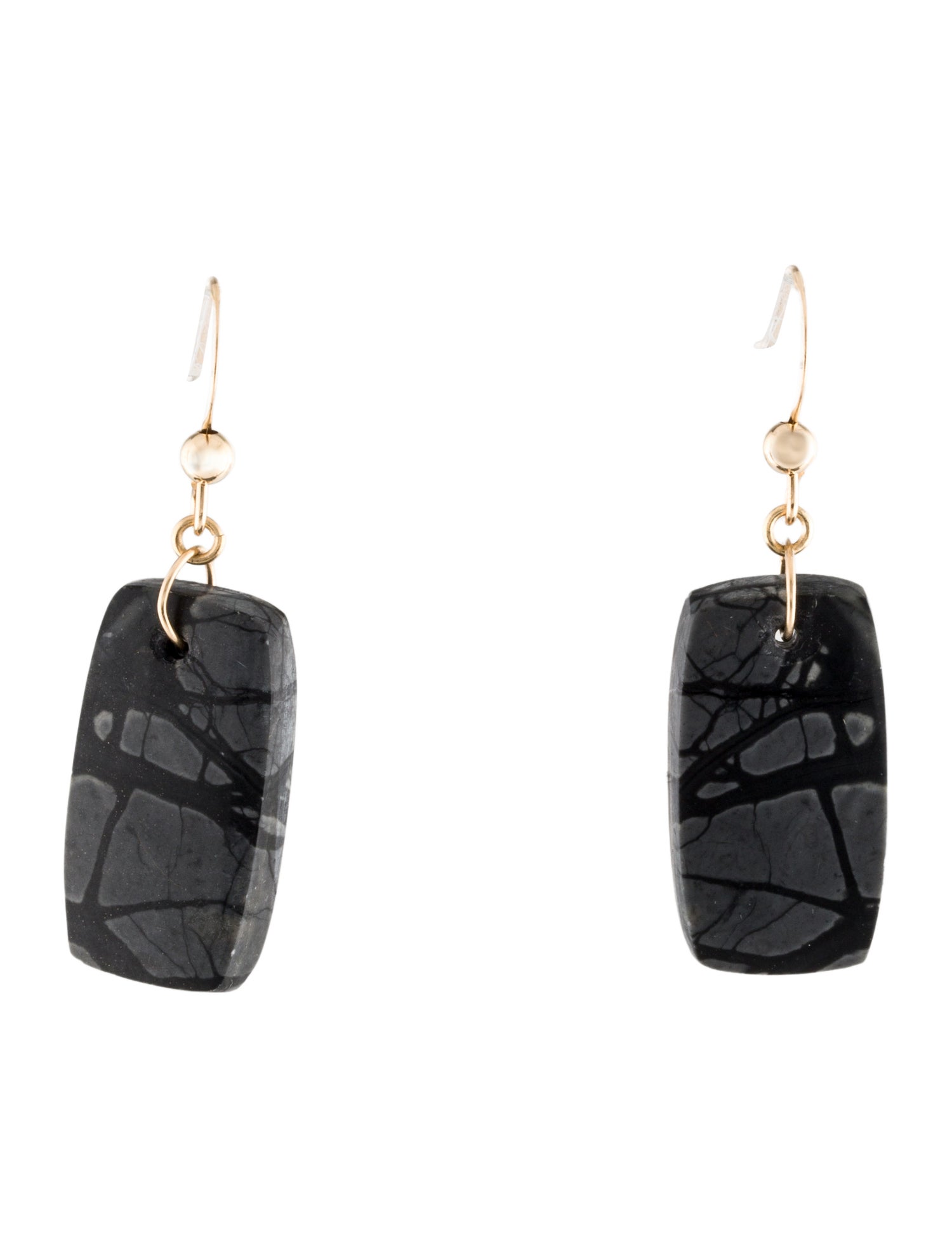 Earrings 14K Jasper Drop