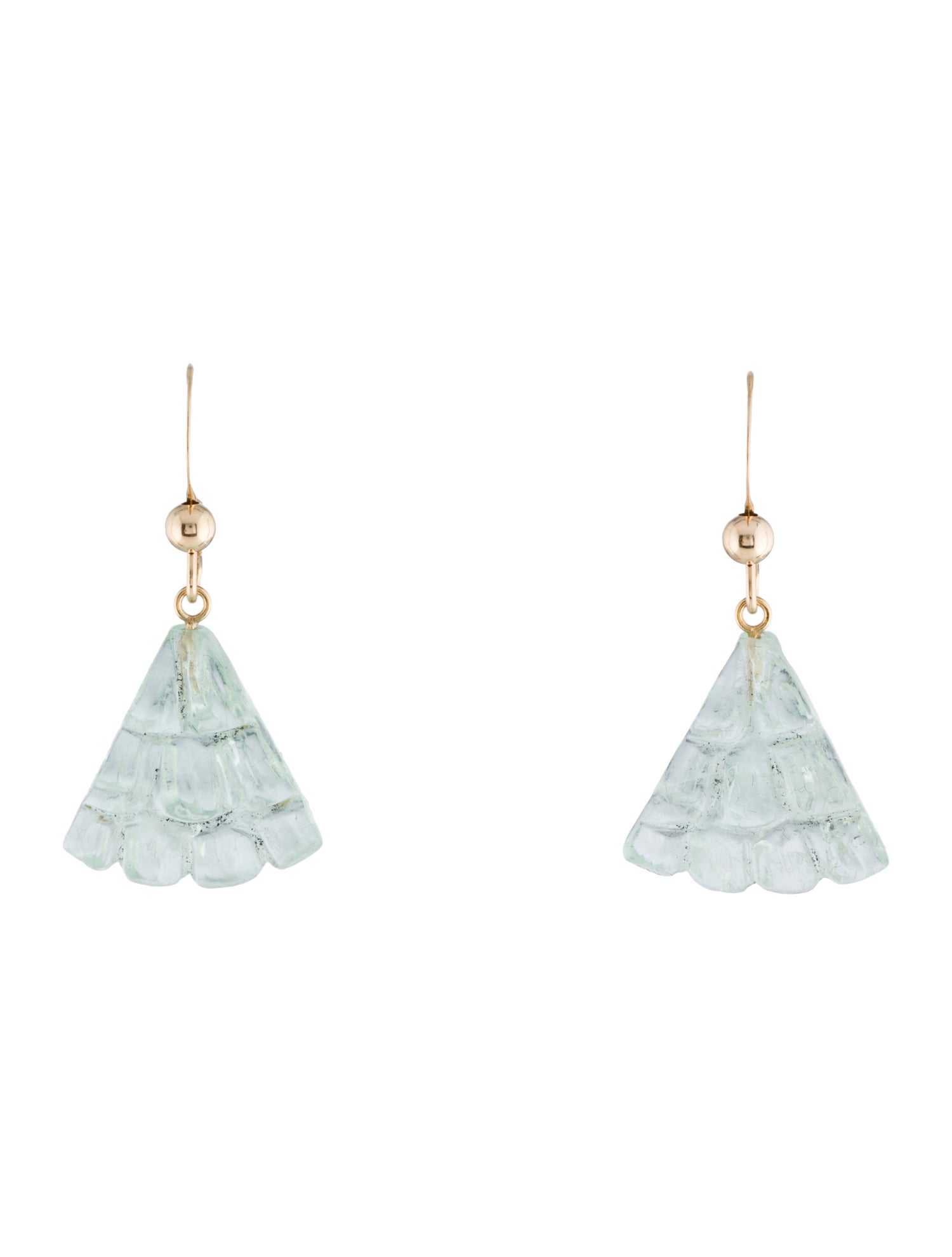 Earrings 14K Fluorite Fan Drop Earrings