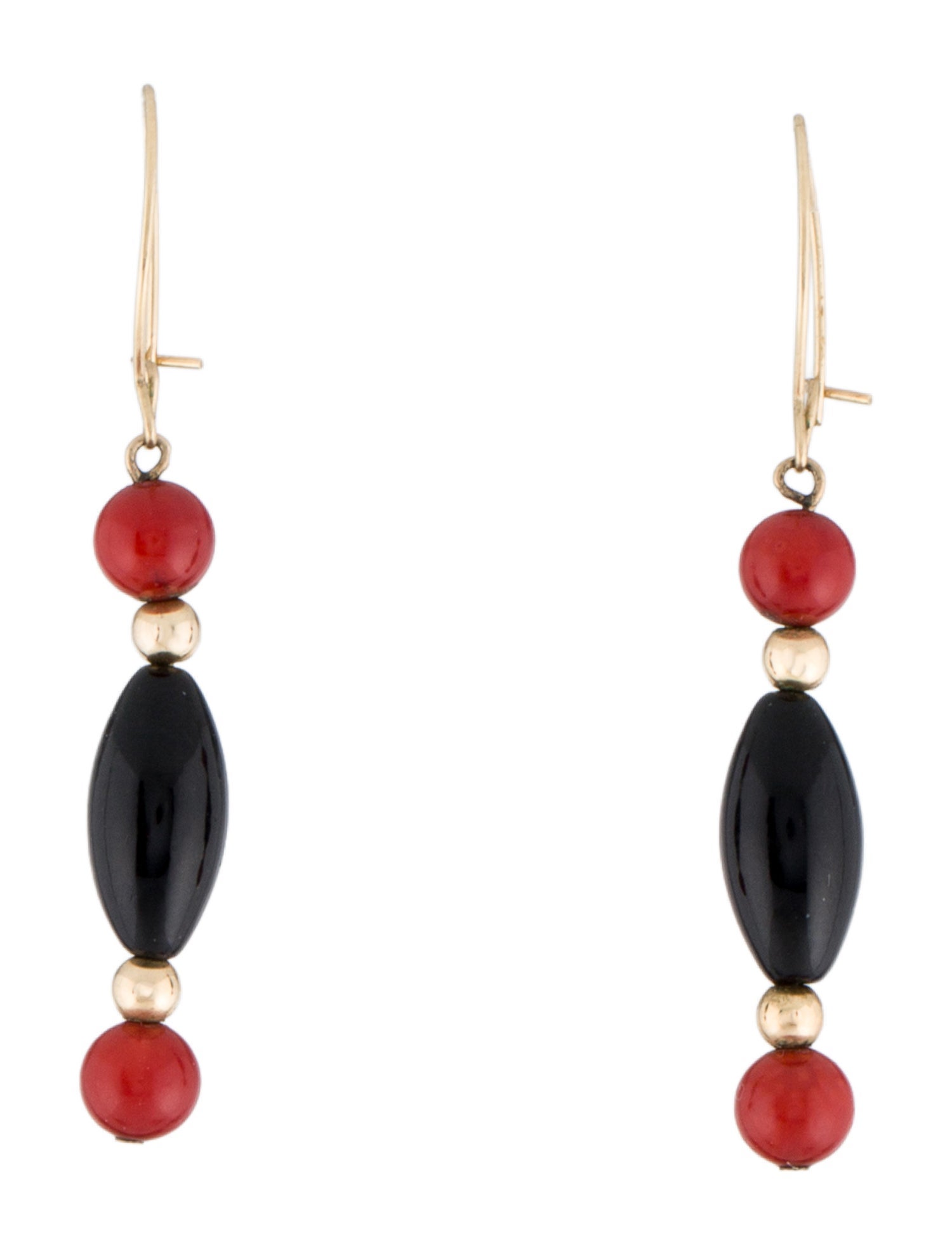 Earrings 14K Coral Drop