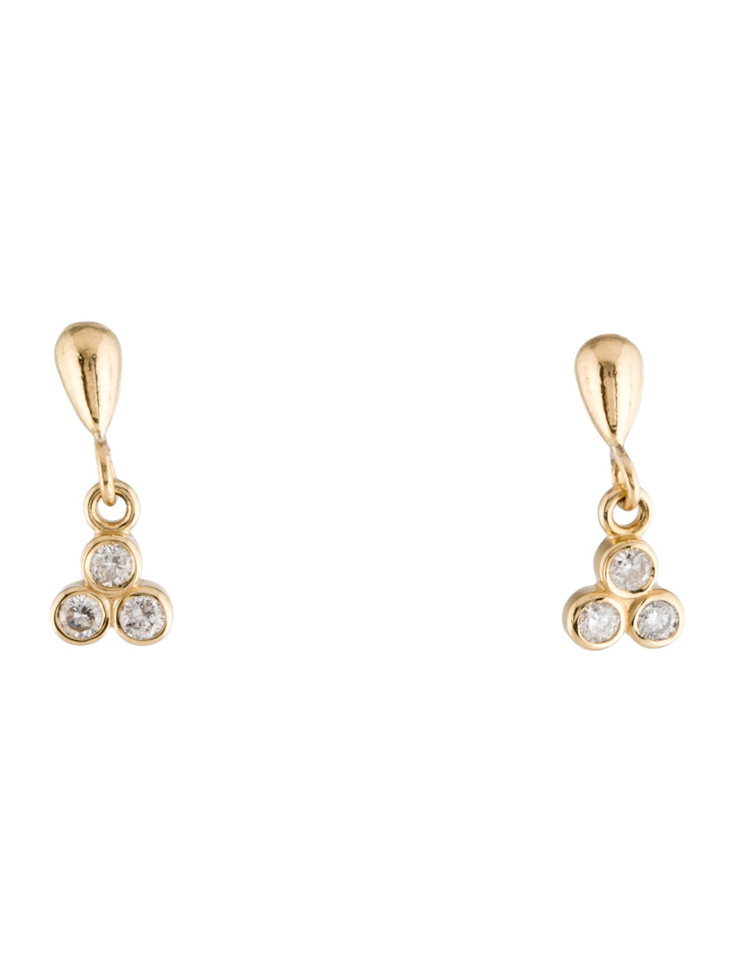 Earrings 14K Diamond Drop Earrings